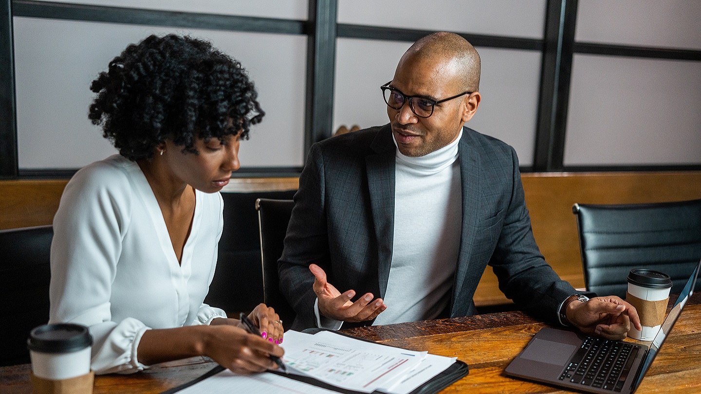 Business Woman And Man Coworkers